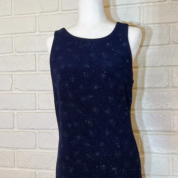 Alyn Paige v-neck sparkly sleeveless maxi  full length evening dress - Picture 2 of 10